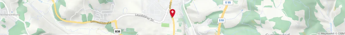 Kartendarstellung des Standorts für Katharinen Apotheke in 4240 Freistadt